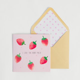 Strawberry Kisses Greeting Card in StrawberryKisses by Habitat | Pillow Talk