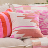 Santos Cushion in PinkOrange by Habitat | 1 x Square Cushion 45cm x 45cm - Pillow Talk