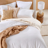 Waffle White Quilt Cover Set [MUSBWAFFQC24A]