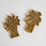 Gold Palm Decorative Plate [MUSHGPALW25]