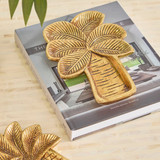Gold Palm Decorative Plate [MUSHGPALW25]