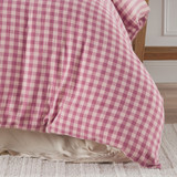 Maisie Reversible Pink Check Quilt Cover Set [HABBMCQC25A]