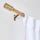 Jordan Brass Oak Veneer Extendable Rod Set in 140, 180 by MUSE | 140 - 260cm, 180 - 320cm - Pillow Talk