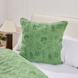Ember Quilted European Pillowcase in Green by Habitat | European Pillowcase - Pillow Talk