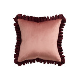 Davina Pleated Ruffle Velvet Cushion [MUSLDAVIN25]