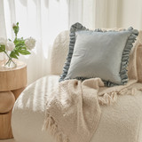 Davina Pleated Ruffle Velvet Cushion [MUSLDAVIN25]
