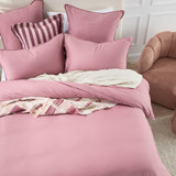 Washed Linen Look Vintage Rose European Pillowcase [ESSBWLL19APEUR]