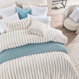 Oslo Faux Fur Ribbed Comforter Set [MUSBOSLOC24]