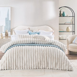 Oslo Faux Fur Ribbed Comforter Set [MUSBOSLOC24]