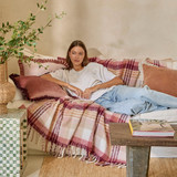 Lexi Check Berry Extra Large Throw [HABBLEXIEL23A]