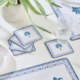 La Palme Cork Coaster 6 Pack in Blue by MUSE | 6 Pack - Pillow Talk