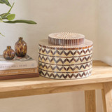Mica Bamboo Jar in NaturalBlack by MUSE | Pillow Talk