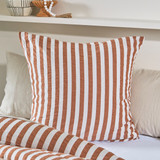 Jordan Stripe European Pillowcase in Pecan by Habitat | European Pillowcase - Pillow Talk