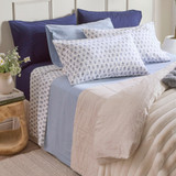 Navy Cotton Flannelette Sheet Set [ESSBPLFLAN25E]