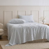 Blue Radha Cotton Flannelette Sheet Set [HABBPRINFL25F]