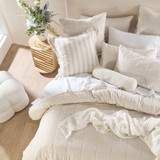Washed Linen Stone Coverlet Set [MUSBWLCS25]