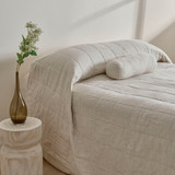 Washed Linen Stone Coverlet Set [MUSBWLCS25]