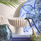 Tide Footed Decorative Bowl in White by MUSE | Pillow Talk