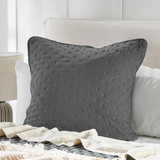 Abel Cloud Charcoal European Pillowcase in Charcoal by Essentials | European - Pillow Talk