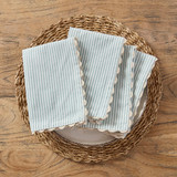 Millie Stripe Scallop Napkin 4 Pack [HABLMILSNS25]