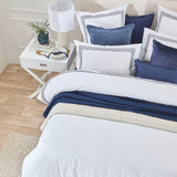 Hotel Luxury Navy Quilt Cover Set [HILTBHOTQC25B]