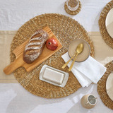 San Vito Table Runner in Natural by Habitat | Round Table Runner - Pillow Talk