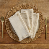 Ashra Fringed Napkin Set of 4 [MUSLASHN4S25]