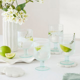 Indra Goblet Glass Set of 4 in LightBlue by MUSE | 4 Pack - Pillow Talk