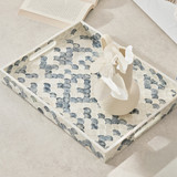 Fisher Capiz Blue Serving Tray [MUSFISTS23A]