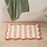 Aiden Stripe Bath Mat in Rust by Habitat | Pillow Talk