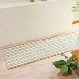 Lexi Green Cotton Jute 180cm Floor Runner in Green by Habitat | 80x180cm - Pillow Talk