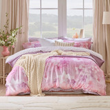 Florence Floral Quilt Cover Set in Pink by MUSE | Queen Bed, Super King Bed - Pillow Talk