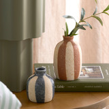 Mason Stripe Vase in BlueCream, RustCream by MUSE | Small, Large - Pillow Talk
