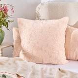 Jaylee Floral European Pillowcase in Peach by Habitat | European - Pillow Talk