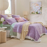 Georgette Velvet Coverlet Set in Lilac by MUSE | King Bed, Queen Bed - Pillow Talk