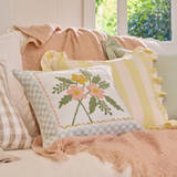 Daphne Floral Embroidered Cushion in MultiColour by MUSE | Square 45 - Pillow Talk