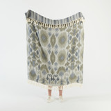 Naiad Ikat and Stripe Reversible Throw [MUSLNAIAD25]