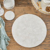 Layla Capiz Placemat in White by MUSE | Round - Pillow Talk