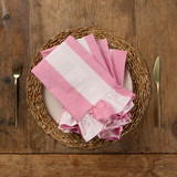Piper Stripe Ruffle Napkin 4 Pack [HABLPIPNAS25]