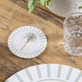 Bangalow Green Palm Cork Coaster Set of 6 in Green by MUSE | Set of 6 - Pillow Talk