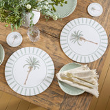 Bangalow Green Palm Cork Coaster Set of 6 [MUSLBANCPS25A]