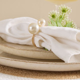 Pearl Napkin Ring in Gold by Habitat | Pillow Talk