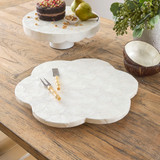 Layla Capiz Lazy Susan in White by MUSE | Pillow Talk
