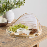 Layla Capiz Food Cover in White by MUSE | Pillow Talk