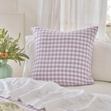 Maisie Check Lilac European Pillowcase in Lilac by Habitat | European - Pillow Talk