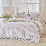 Maisie Check Lilac Quilt Cover Set [HABBMCQC25D]