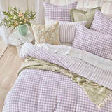 Maisie Check Lilac Quilt Cover Set [HABBMCQC25D]