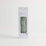 Emmy Wave Green Glass Straw Pack of 4 [HABLEMMWSS24A]