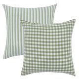 Maisie Check Sage Green European Pillowcase [HABBMCEU25C]