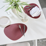 Warren Burgundy Pebble Placemat in Burgundy by Habitat | Pillow Talk Warren Burgundy Pebble Placemat in Burgundy by Habitat | Pillow Talk